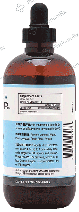 Ultra Silver Colloidal Silver 500 PPM