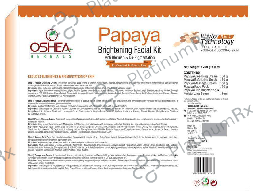 Oshea Herbals Papaya Facial Kit 209 gm