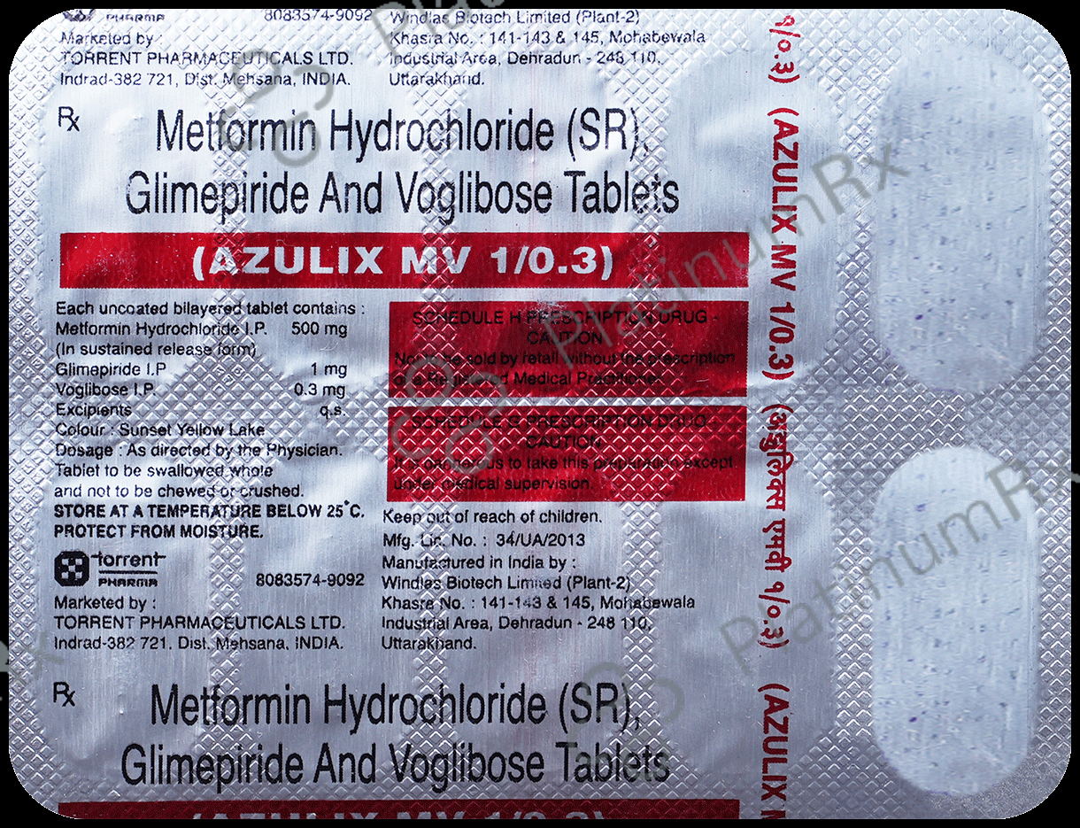 Azulix MV 1/500/0.3mg Tablet SR 10s