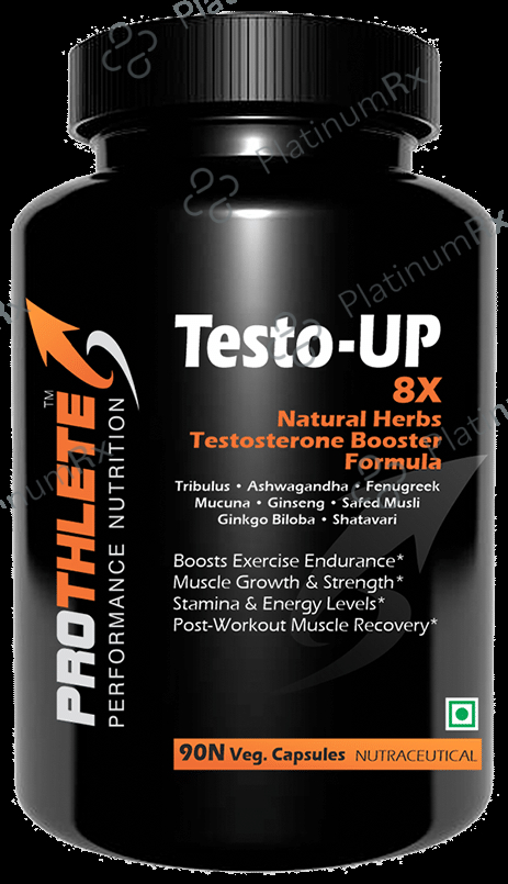 Prothlete Testo-Up 8X Natural Herbs Testosterone Booster Formula Veg Capsule