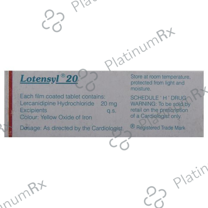 Lotensyl 20 Tablet