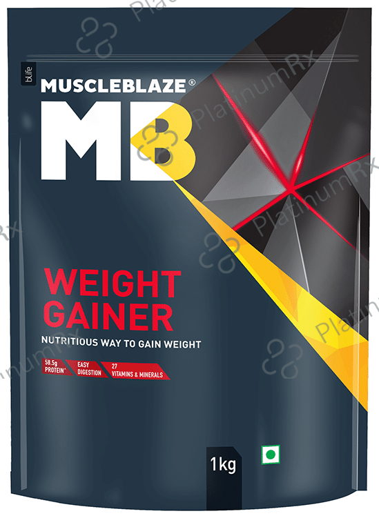 MuscleBlaze Weight Gainer - With Added Digezyme for Muscle Mass - Flavour Banana