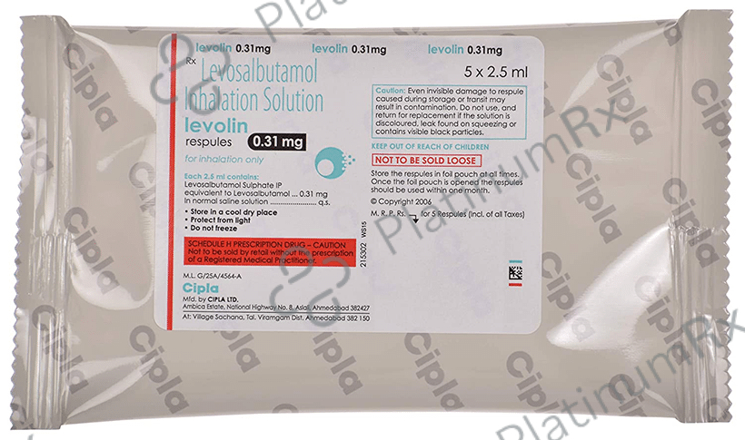 Levolin 0.31mg Respules 5s