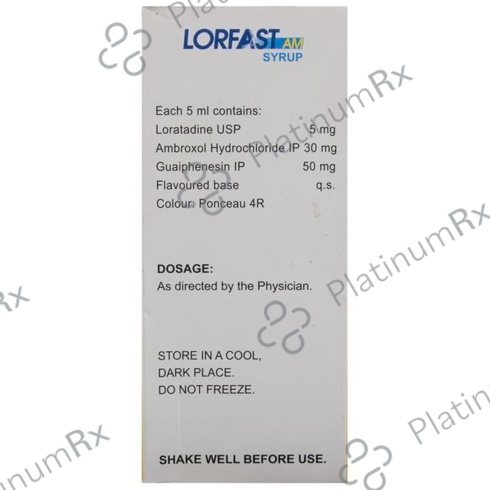 Lorfast AM 30/50/5mg Syrup 100ml