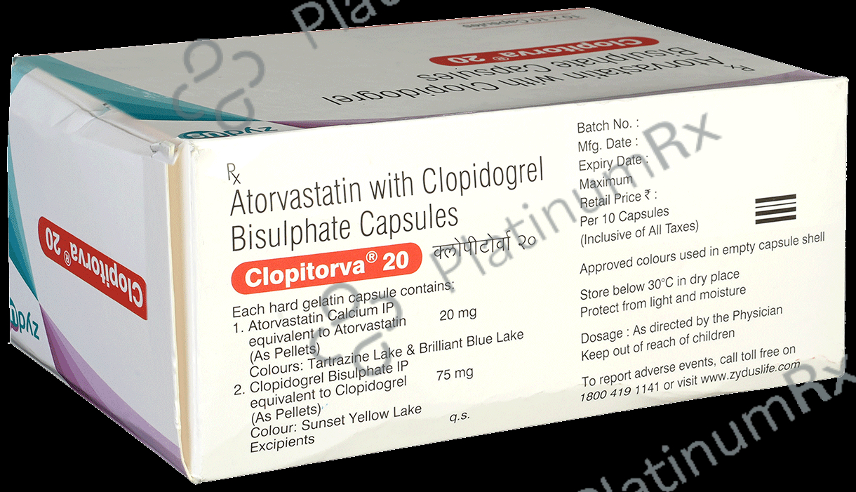 Clopitorva 20/75mg Capsule 10s