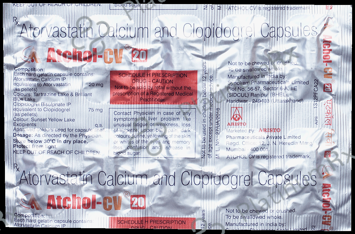 Atchol CV 20mg/75mg Capsule