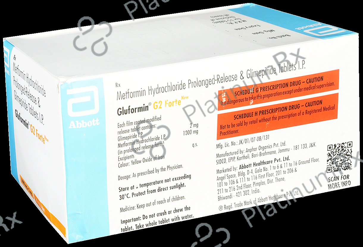 Gluformin G2 Forte New 2/1000mg Tablet PR 15s