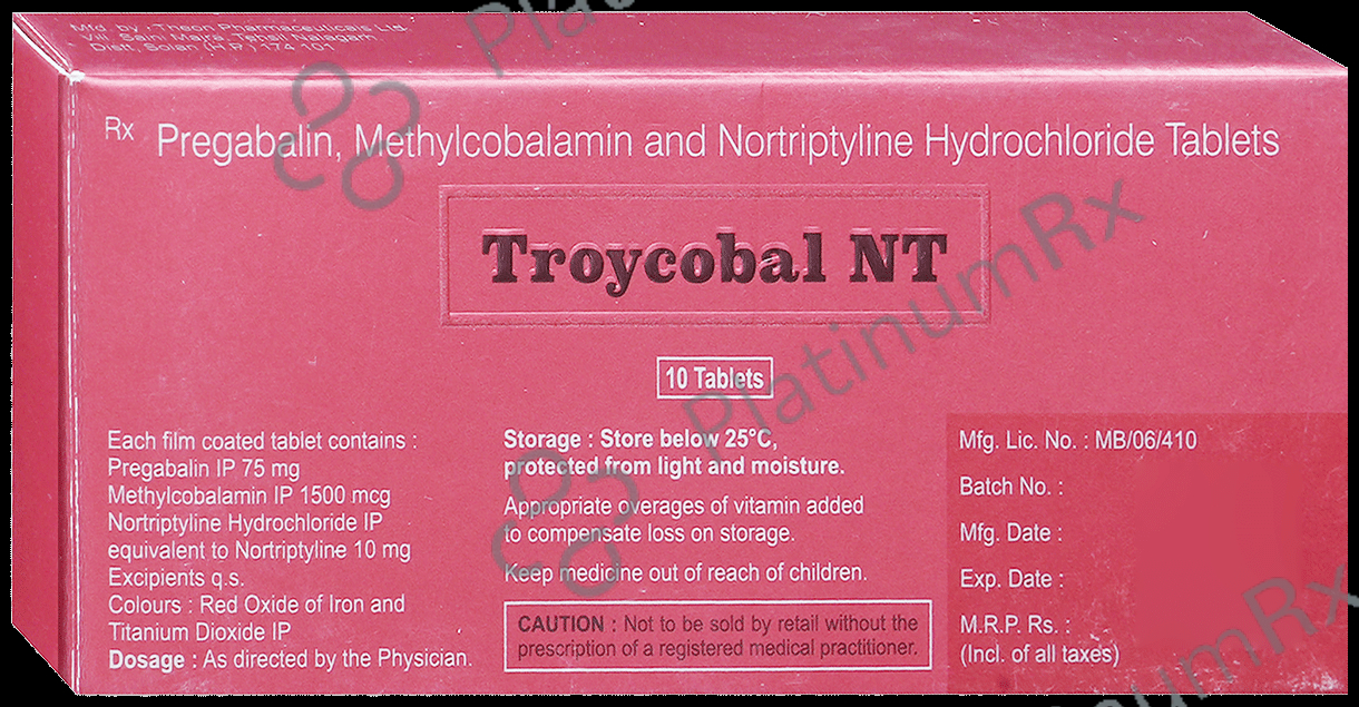 Troycobal NT 75mg/10mg/1500mcg Tablet