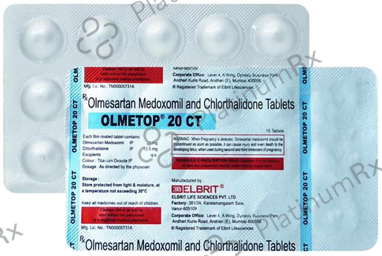 Olmetop CT 20/12.5mg Tablet 15s