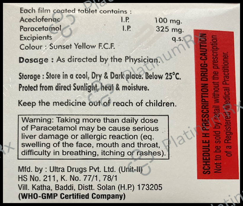 Enex P 100mg/325mg Tablet
