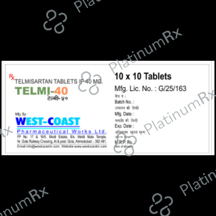 Telmi 40 Tablet 10 Tablet West-Coast Pharma Works