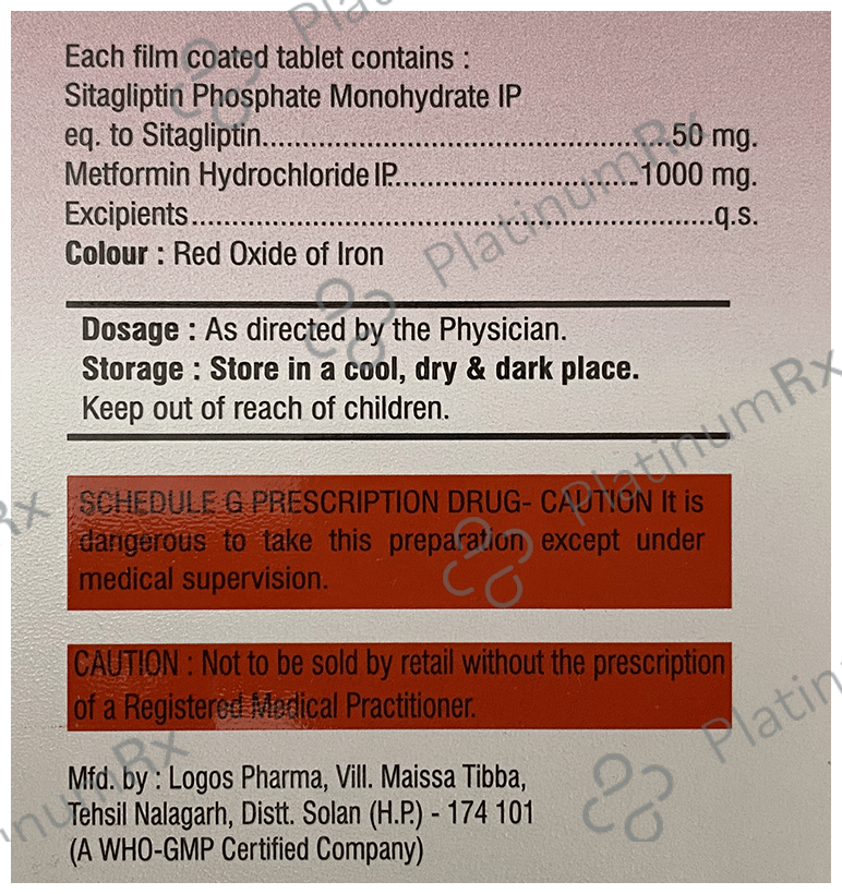 Sitascore-M 1000/50 Tablet