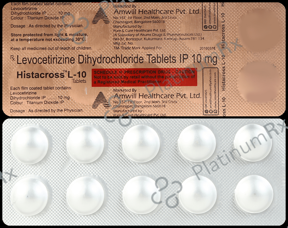 Histacross L 10mg Tablet 10s