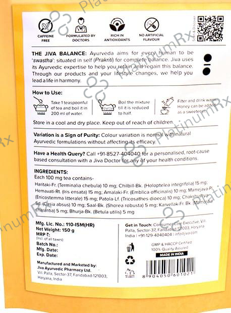 Jiva Ayurveda Slim Detox Tea for Healthy Weight