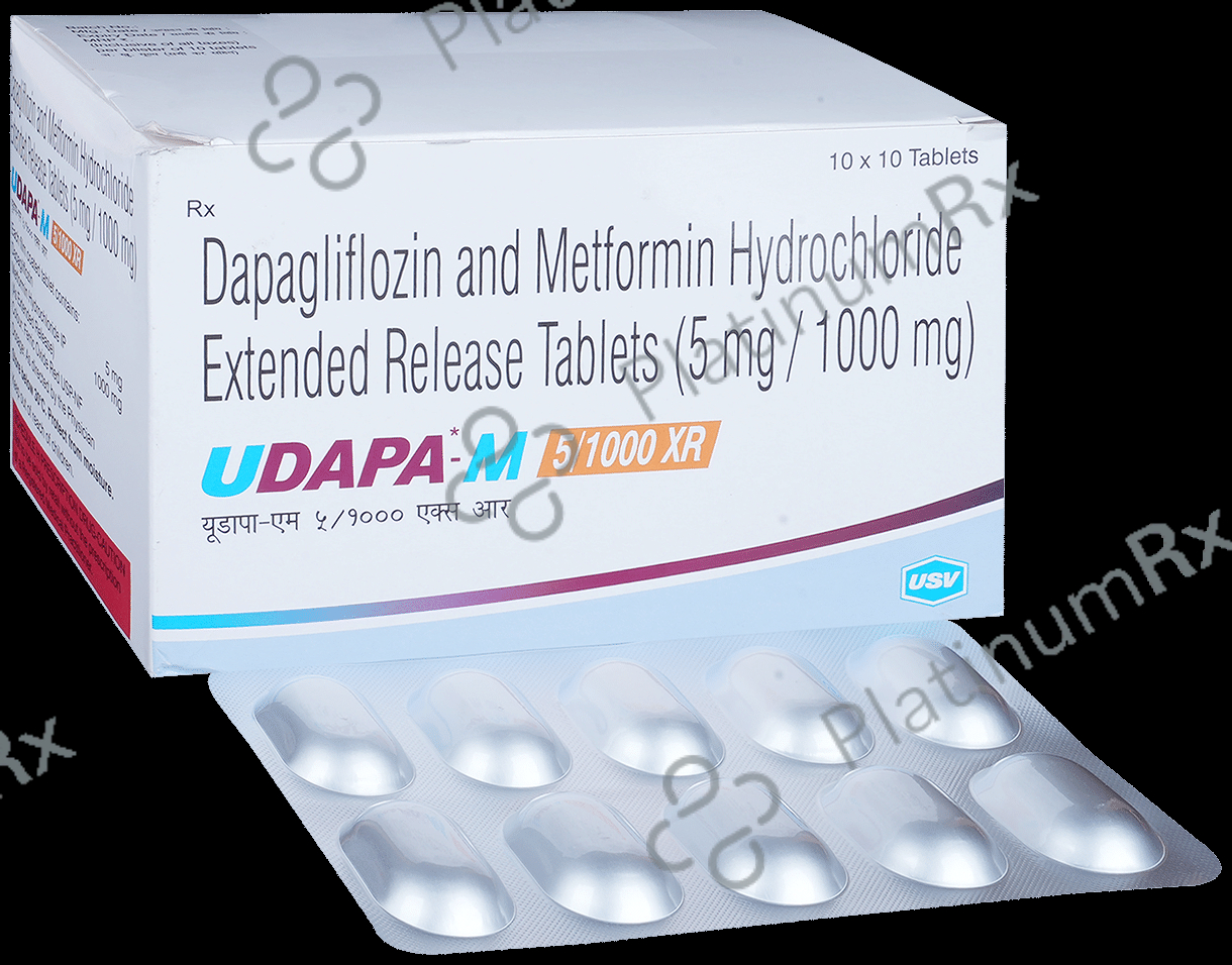 Udapa M 5mg/1000mg Tablet XR