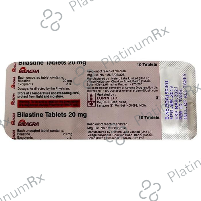Bilagra 20mg Tablet 10s