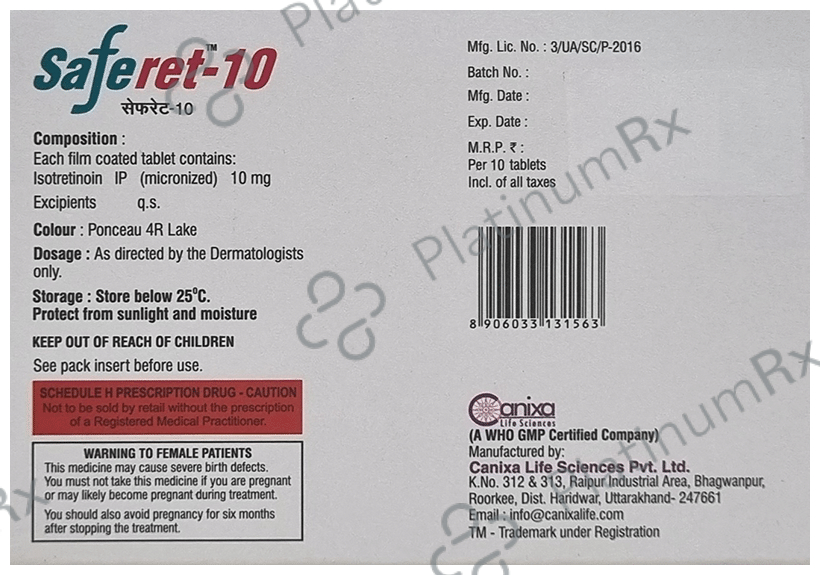 Saferet 10 Tablet 10 tablets