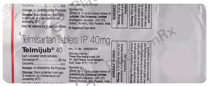 Telmijub 40 Tablet 10 Tablet
