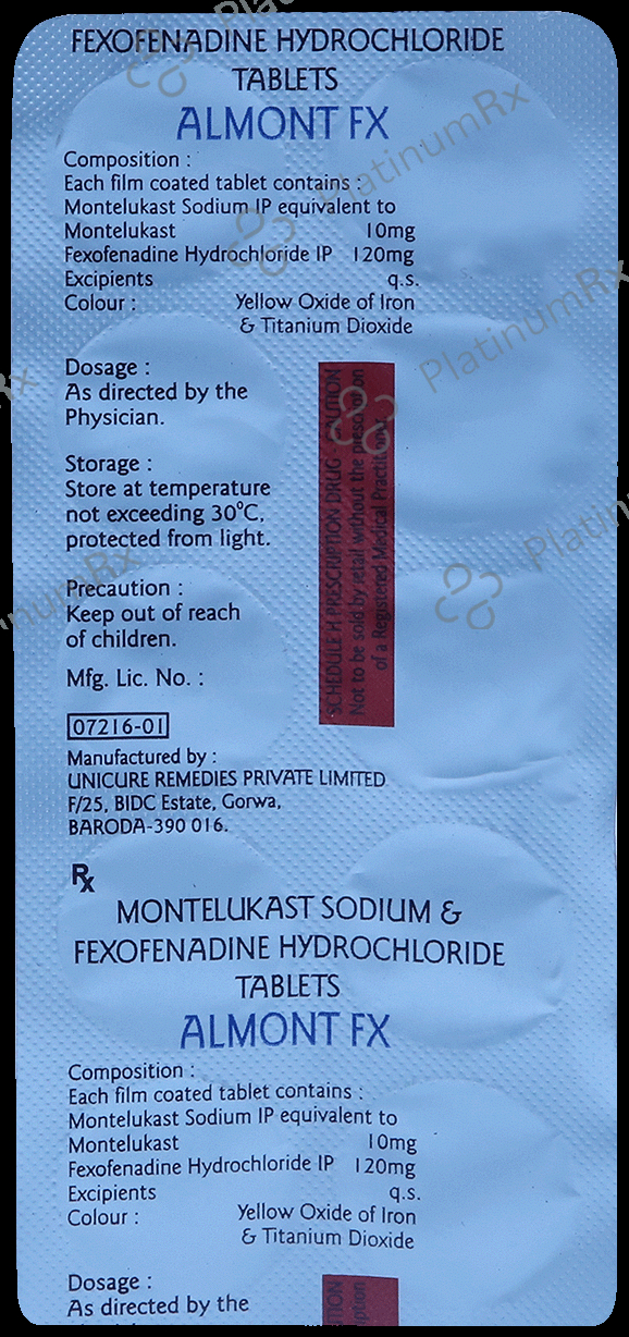 Almont FX 10mg/120mg Tablet