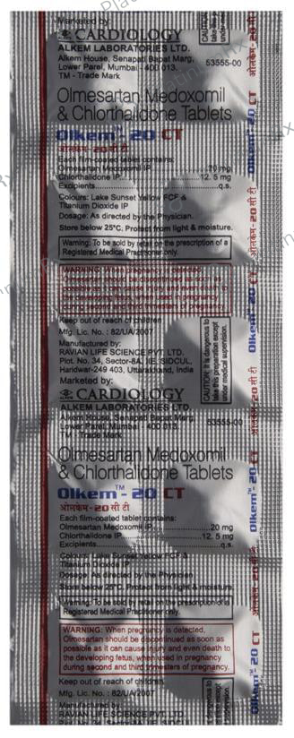 Olkem 20CT 12.5/20mg Tablet 10s