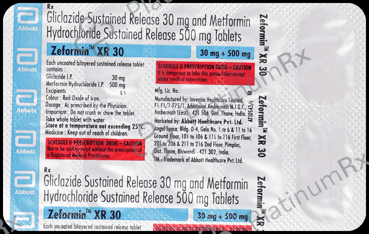 Zeformin XR 30/500mg Tablet 10s