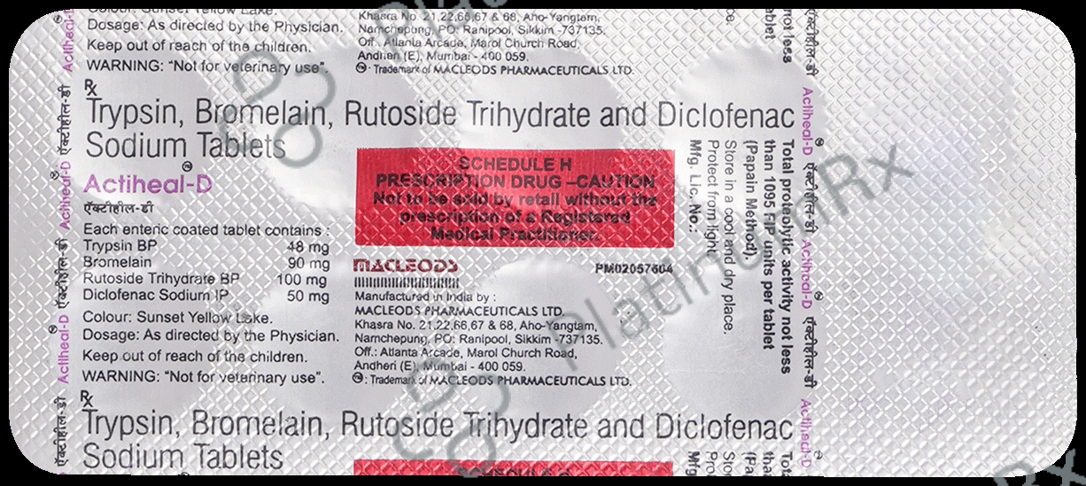 Actiheal D 90/50/100/48mg Tablet 10s
