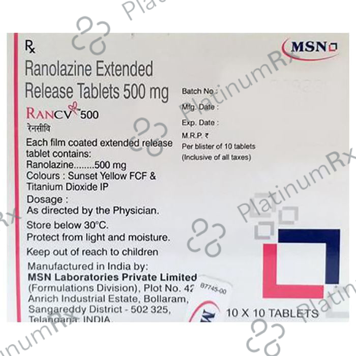 Rancv 500mg Tablet ER 10s