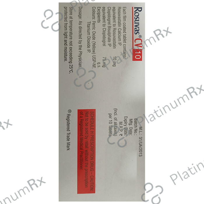 Rosuvas CV 75/10mg Tablet 10s