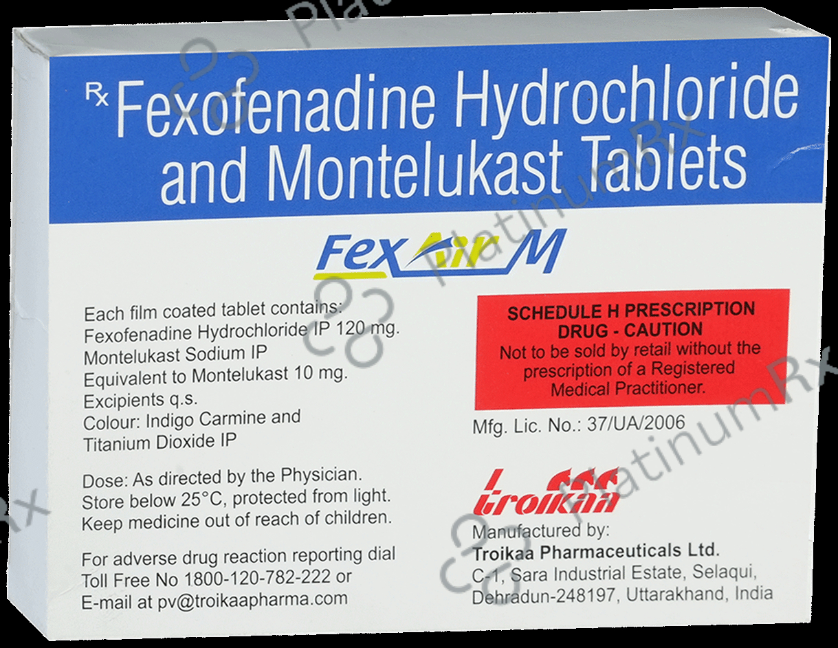 Fexair M 10mg/120mg Tablet