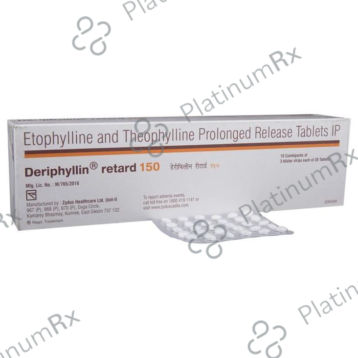 Deriphyllin Retard 150mg Tablet PR 30s