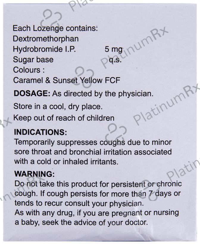 Alex Cough Lozenges Lemon Ginger 5mg 10s