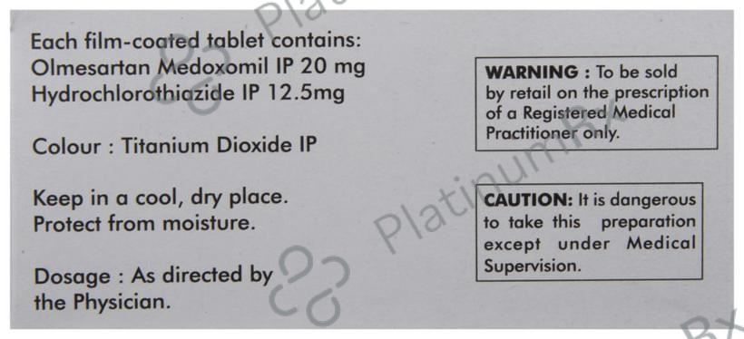Olmat H 12.5/20mg Tablet 10s