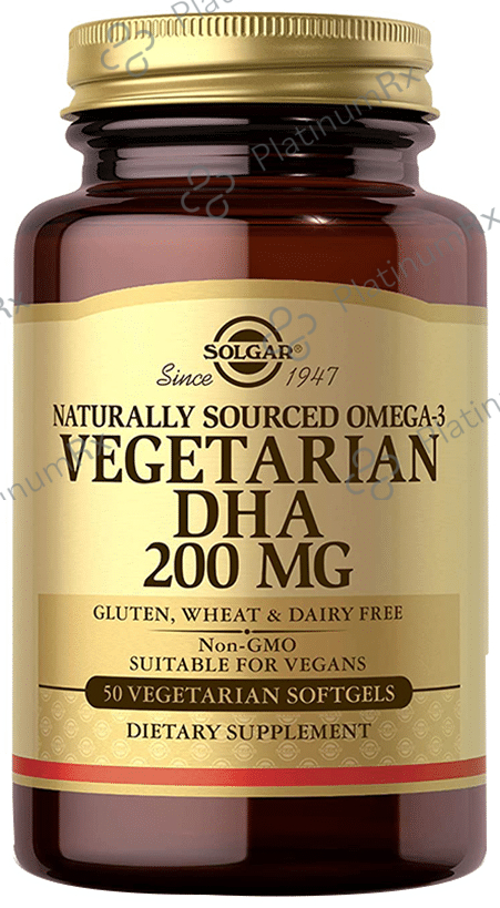 Solgar Naturally Sourced Omega-3 DHA 200mg Vegetarian Softgel