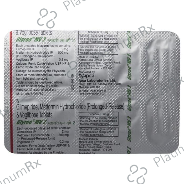 Glyree MV 2/500/0.2mg Tablet PR 10s