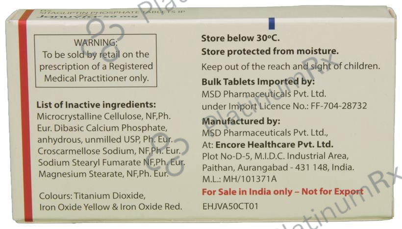 Januvia 50mg Tablet 7s