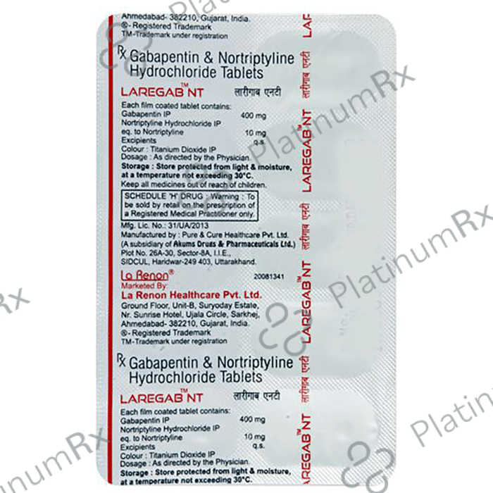 Laregab NT 400/10mg Tablet 10s