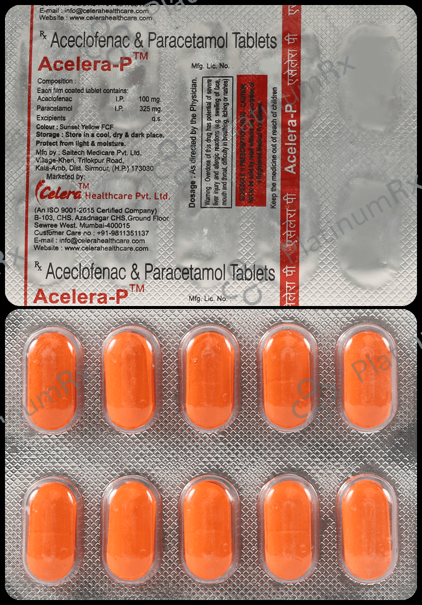 Acelera P 100/325mg Tablet 10s