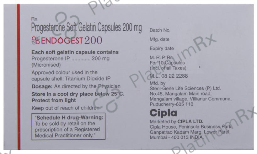 Endogest 200mg Capsule 10s