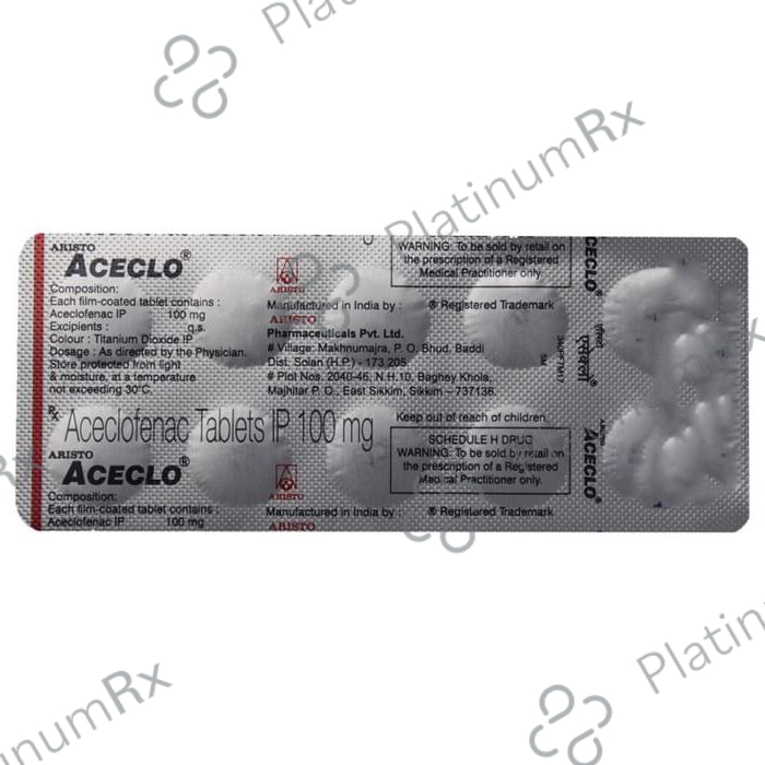Aceclo 100mg Tablet 10s