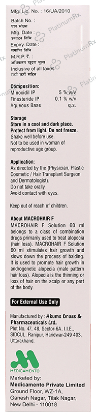 Macrohair F Solution Alcohol Free