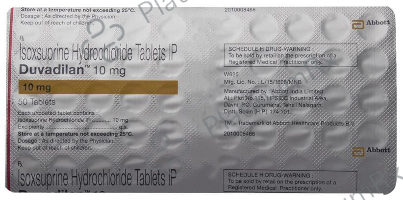 Duvadilan 10mg Tablet 50s