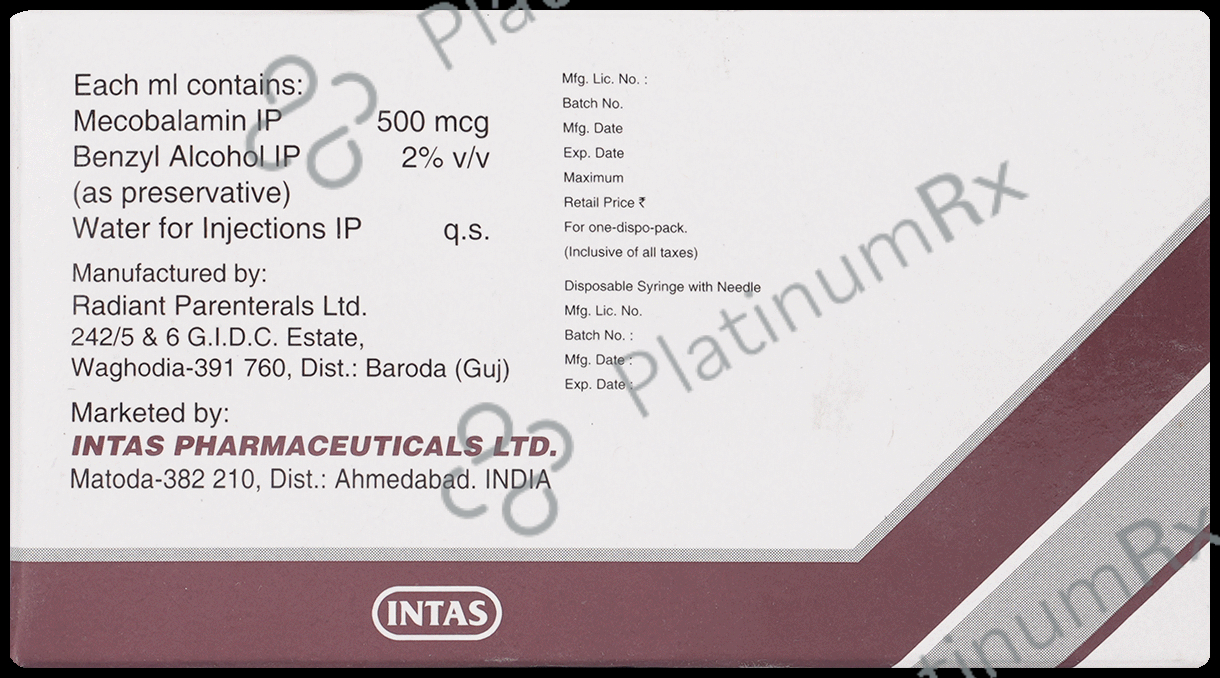 Rejunex 500mcg Injection 1ml