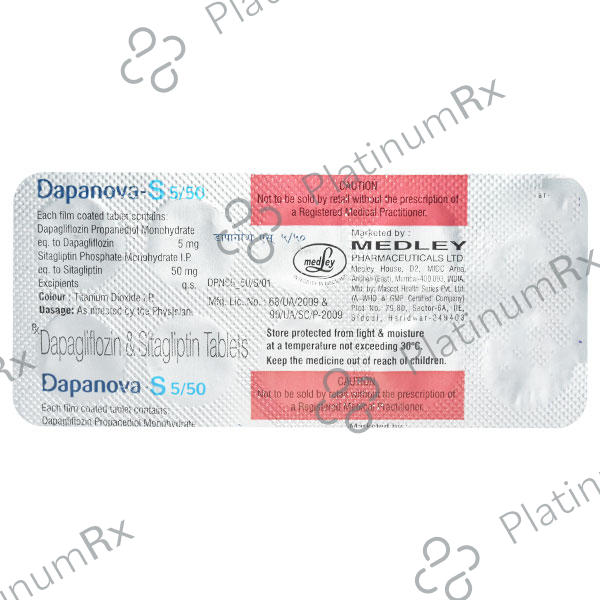 Dapanova S 5/50mg Tablet 10s