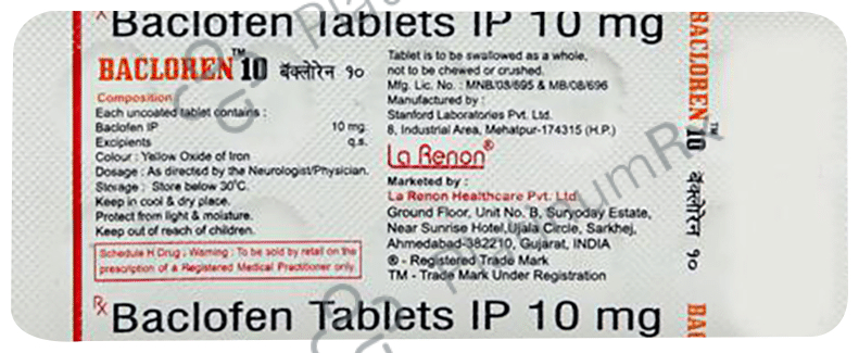 Bacloren 10mg Tablet 10s