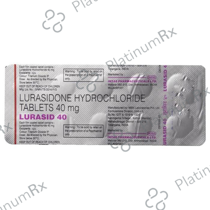 Lurasid 40mg Tablet 10s