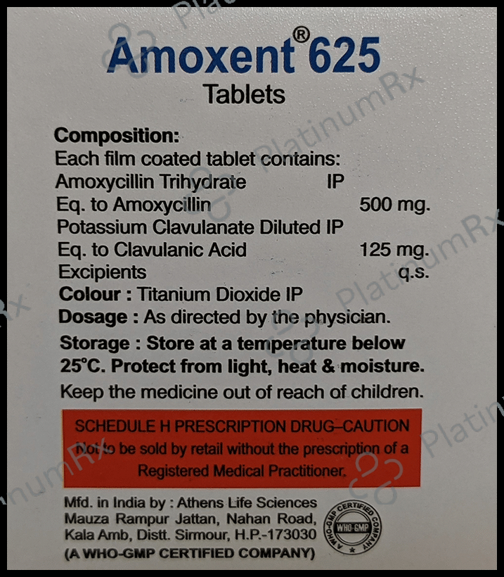 Amoxent 625 Tablet