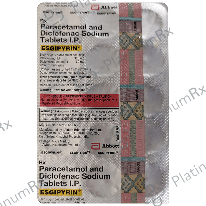 Esgipyrin 50/325mg Tablet 15s