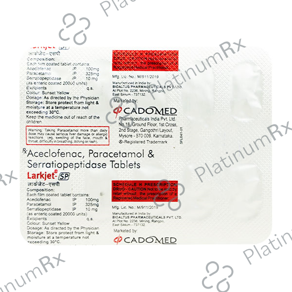 Larkjet SP 50mg/500mg/15mg Tablet 10s