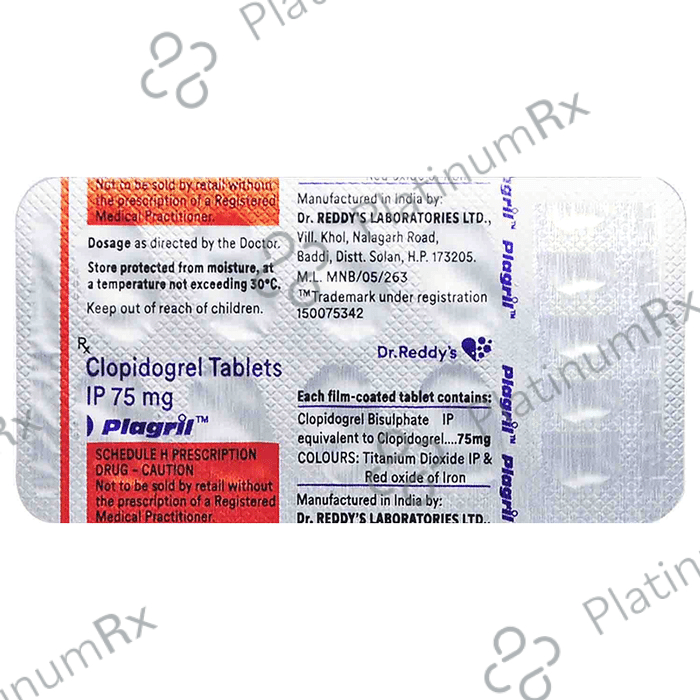 Plagril 75mg Tablet 10s