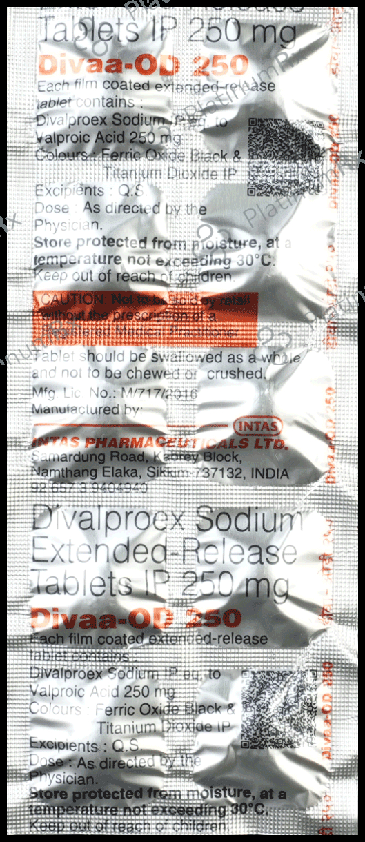 Divaa OD ER 250mg Tablet 10s